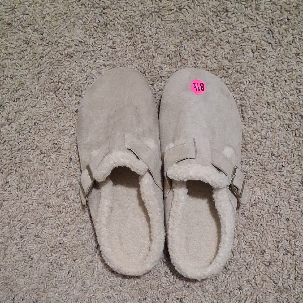 Cozy Cream Slip-On Clogs